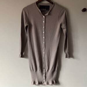 YIGAL AZROUEL CASHMERE BUTTON UP CARDIGAN SWEATER M RUNS SMALL SEE MEASUREMENTS